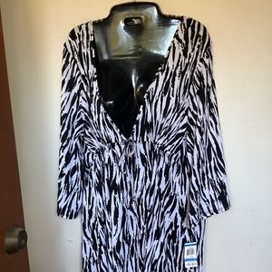 I.N.C. International Concepts Zebra Brushstroke XL Swimwear